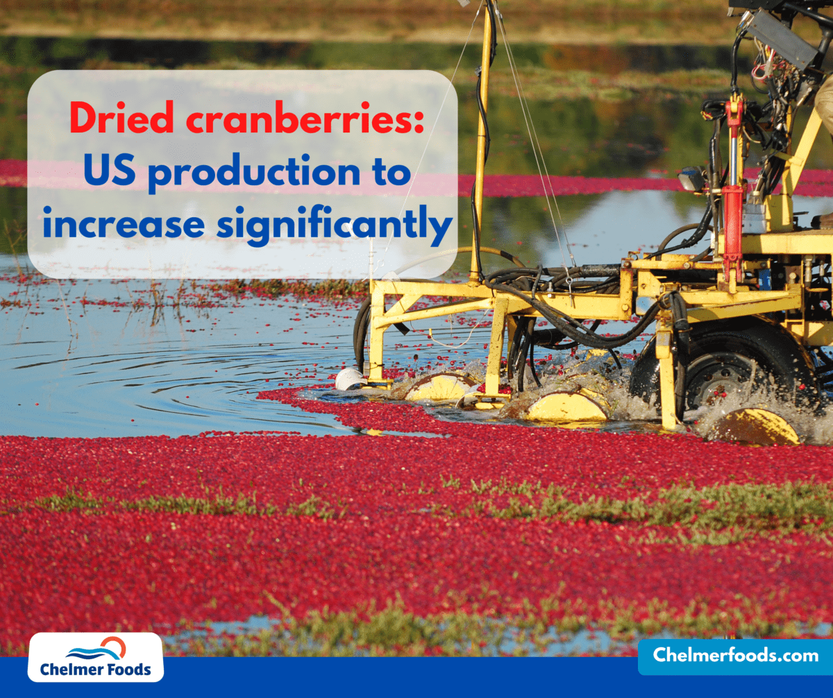Dried cranberries: US production to increase significantly