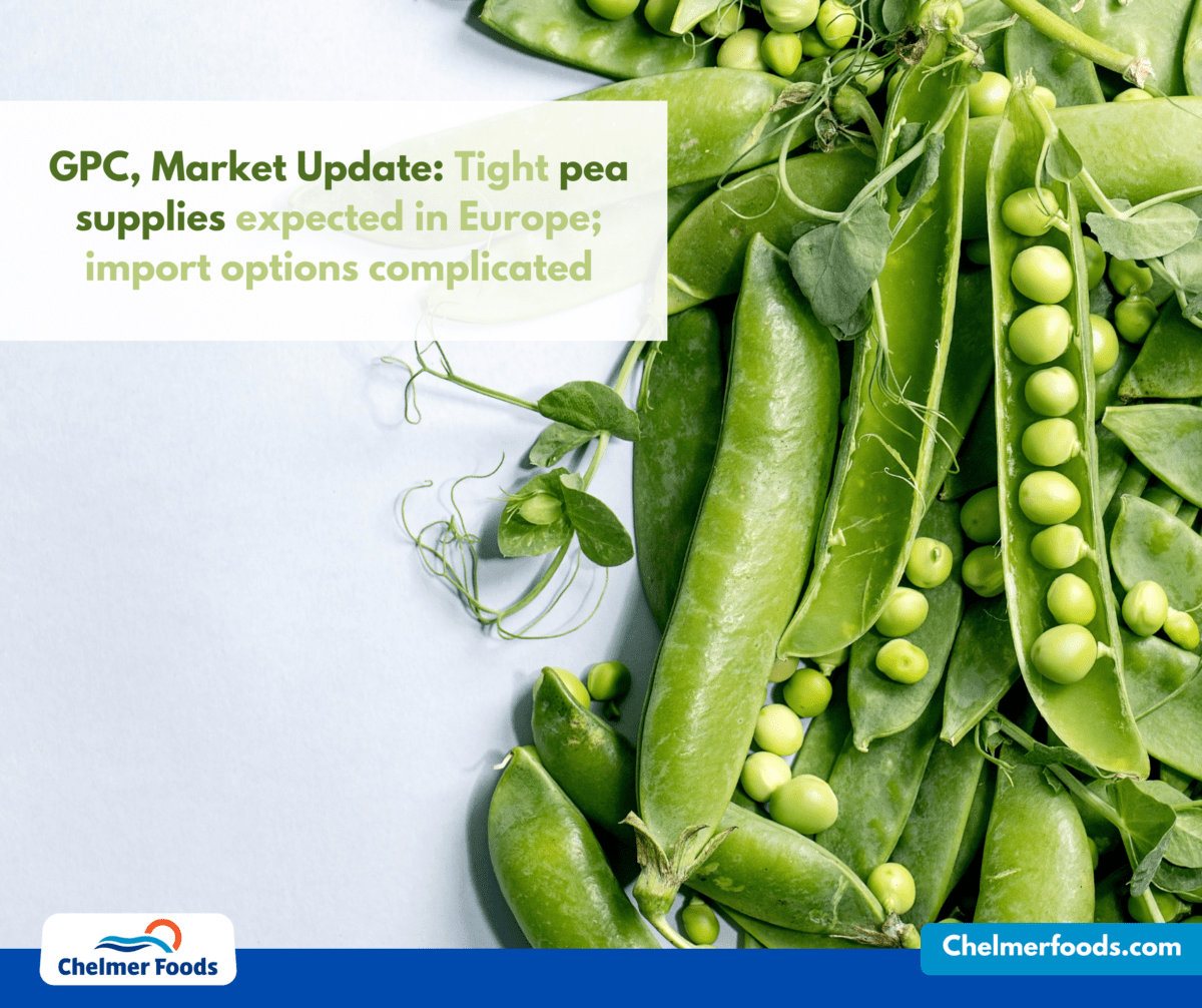Pea Market Update: Tight pea supplies expected in Europe; import options complicated