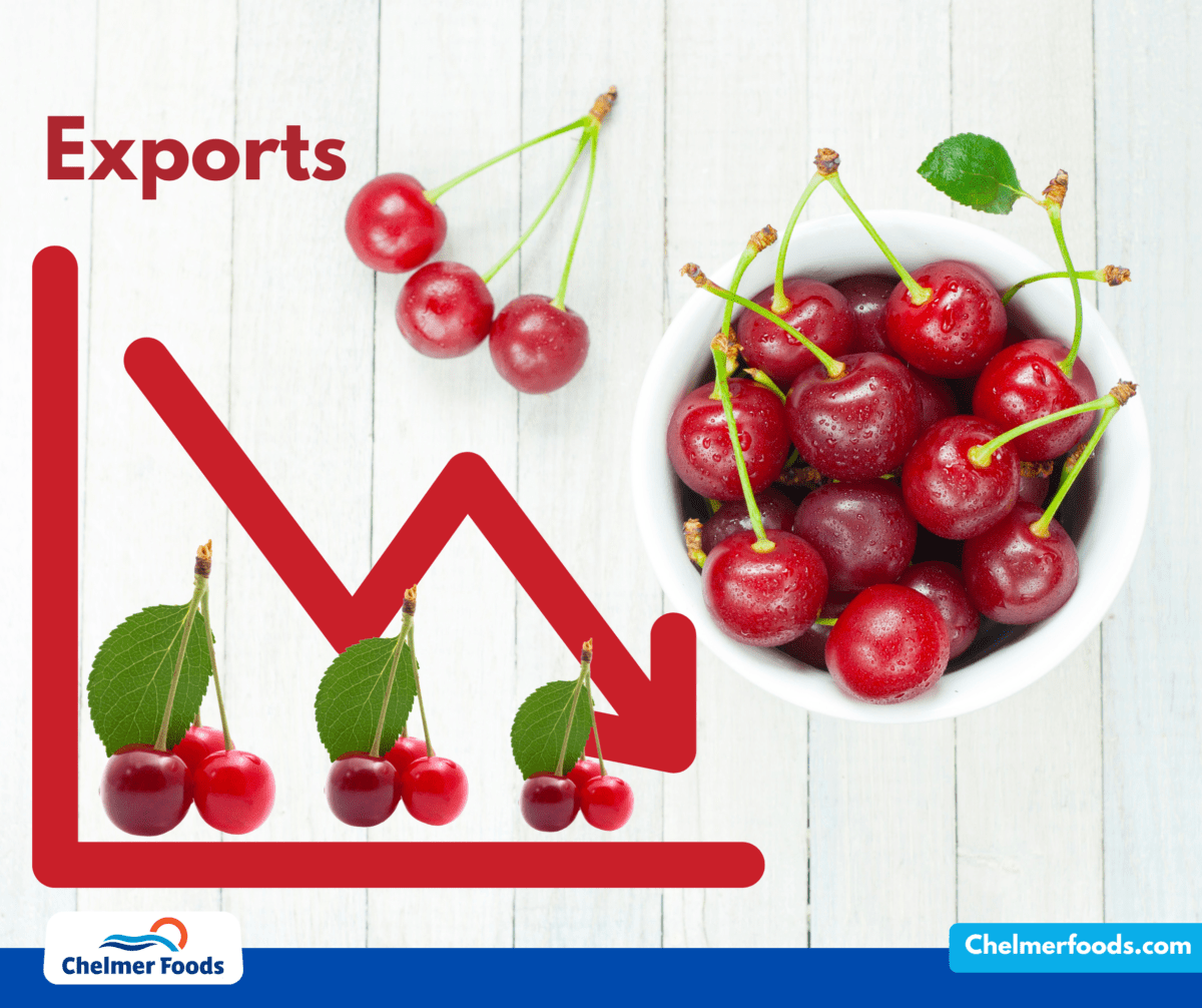 Dried sour cherries: exports slumped massively