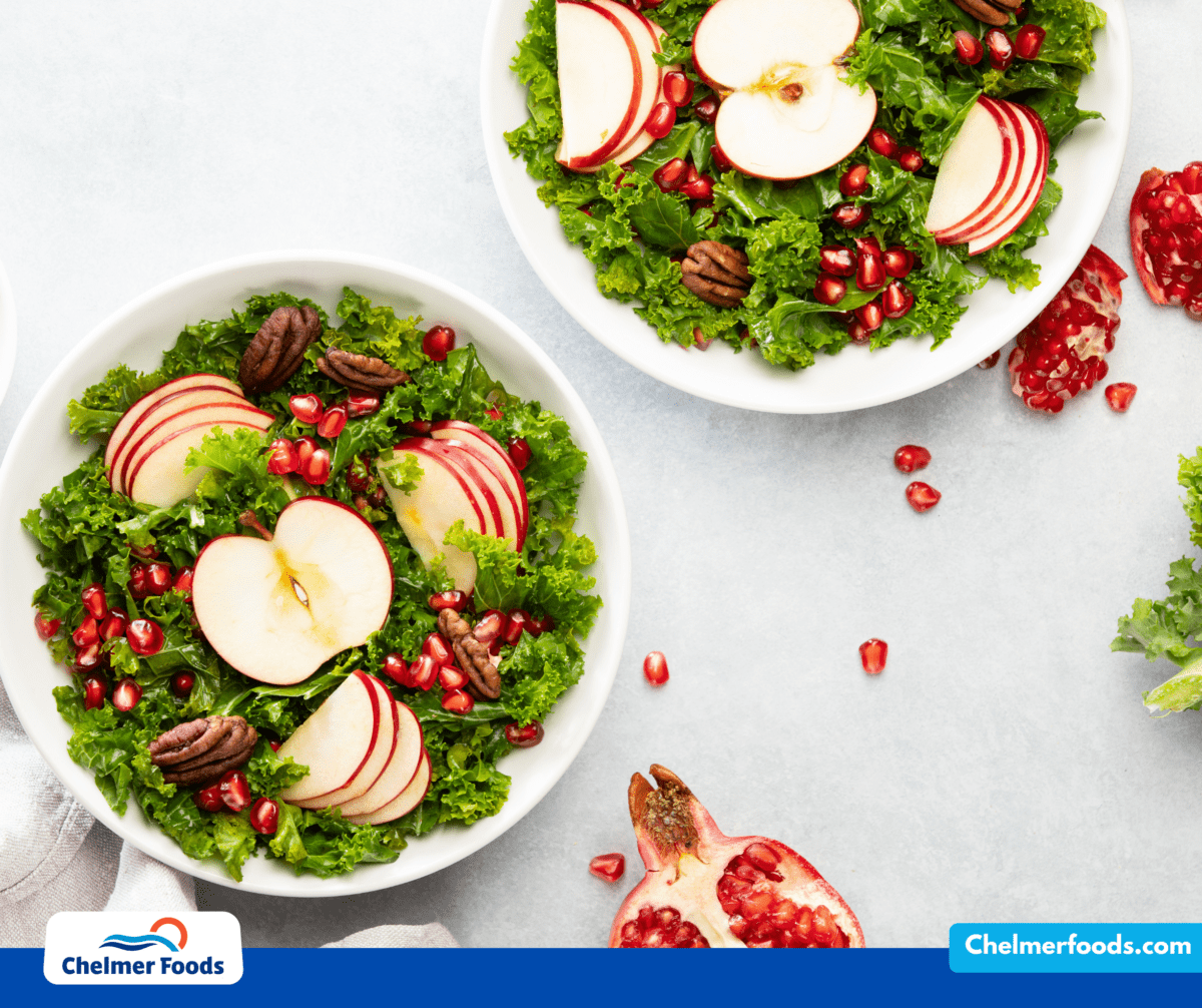 Add more colour and flavour to your family gatherings, here is  KALE, APPLE AND PECAN SALAD