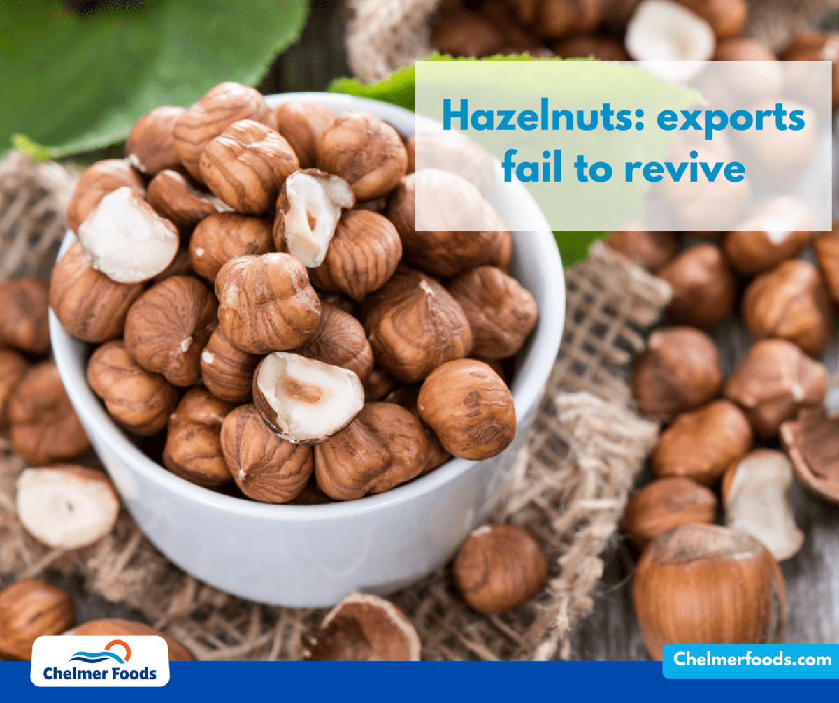 Hazelnuts: exports fail to revive