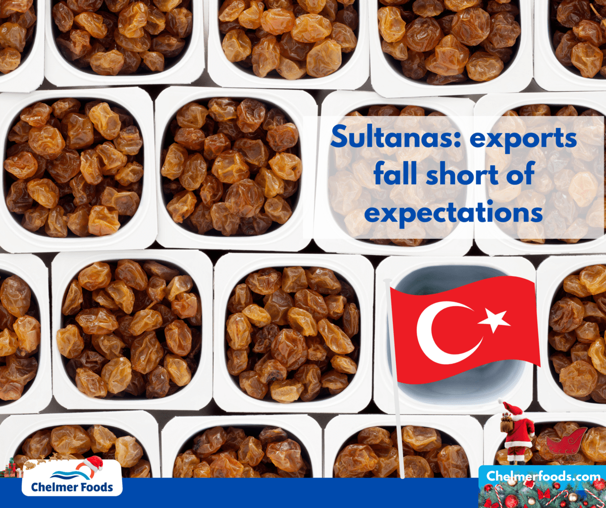Sultanas: exports fall short of expectations