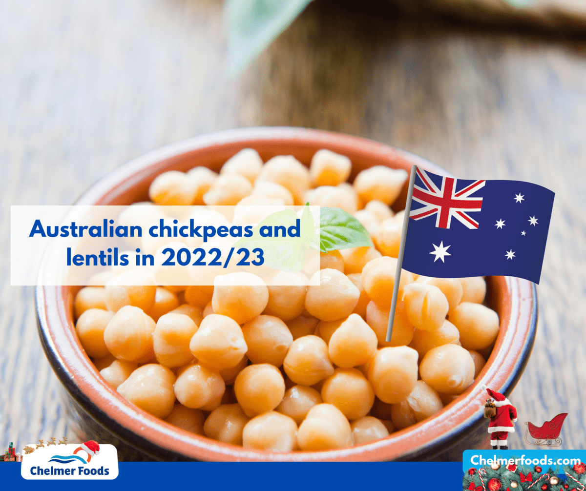 Australian chickpeas and lentils in 2022/23