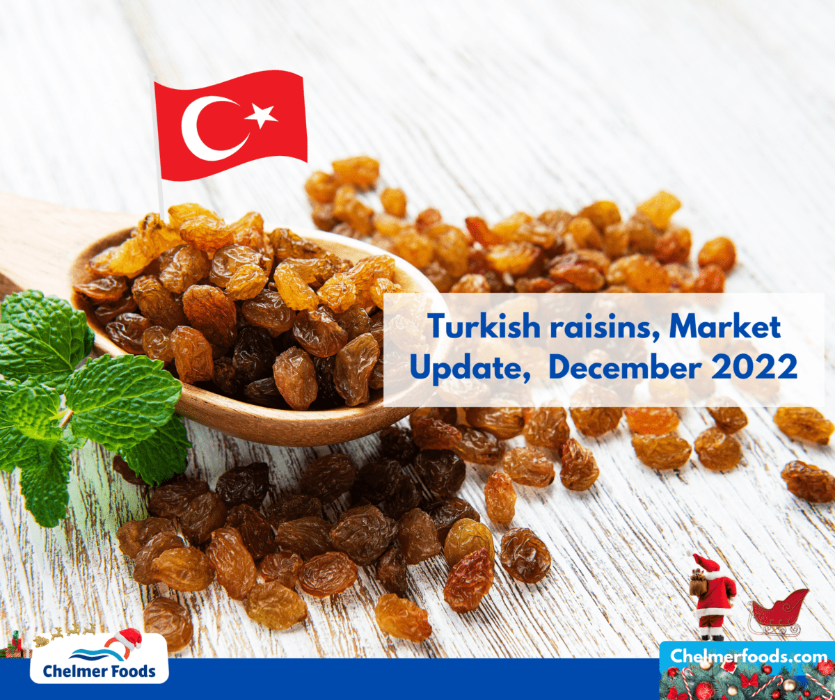 Turkish raisins, Market Update,  December 2022