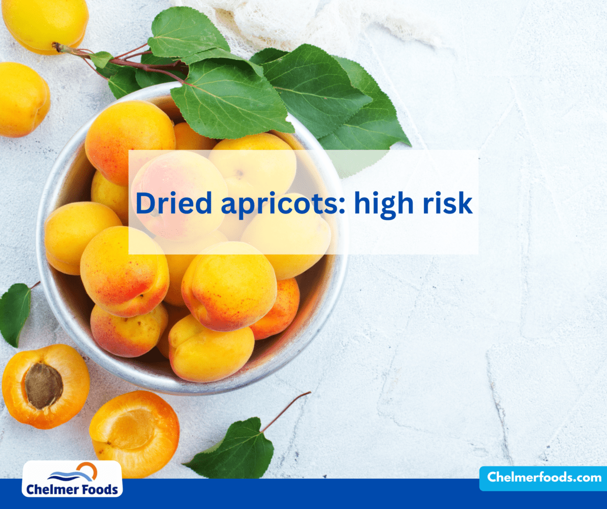 Dried apricots: high risk