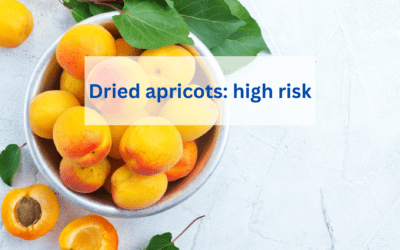 Dried apricots: high risk