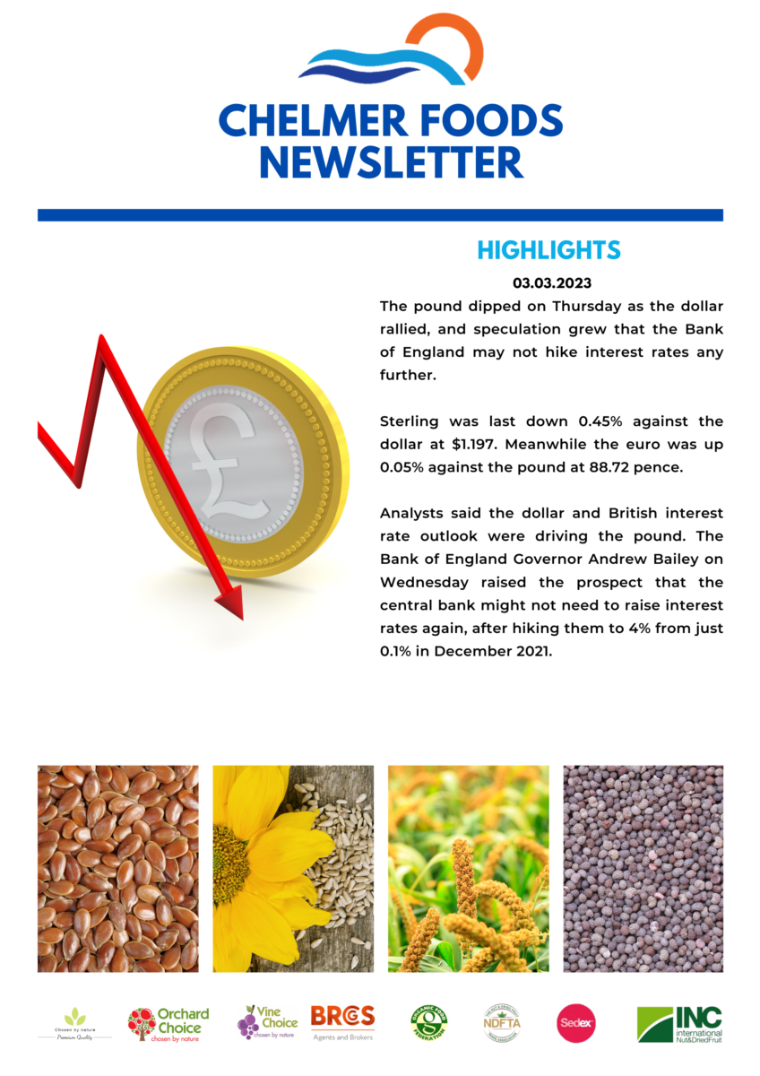 Chelmer Foods Seed Market outlook 03.03.2023